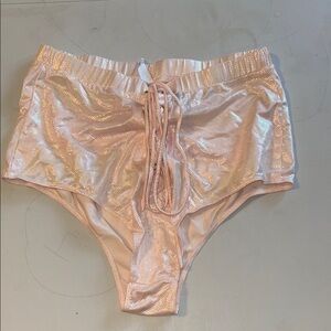 iHeartRaves Pink High Waist Shorts